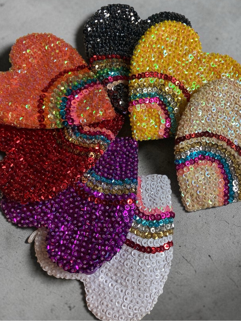 Sale! Heart sequined crossbody pouches